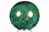 Polished Malachite & Chrysocolla Sphere - Peru #252652-1